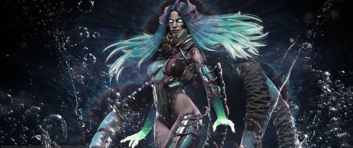 The Elementalists - WATER - Guardians of the Neo-Apocalypse ultrawide achtergrond