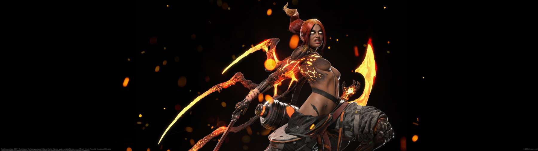 The Elementalists - FIRE - Guardians of the Neo-Apocalypse ultrawide achtergrond