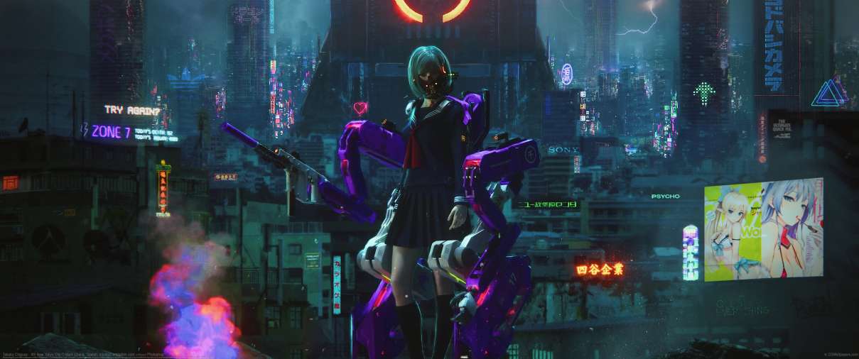 Takako Chigusa - 4th New Tokyo City ultrawide achtergrond