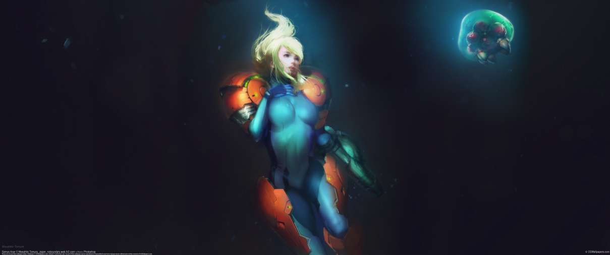 Samus Aran ultrawide achtergrond