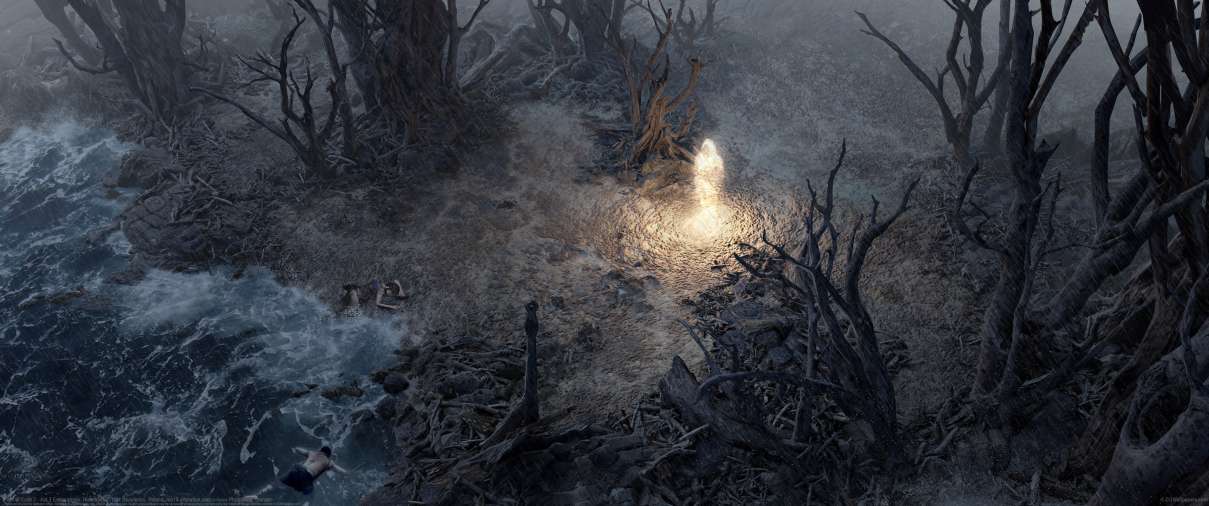 Path of Exile 2 - Act 3 Explorations: Riverbank ultrawide achtergrond