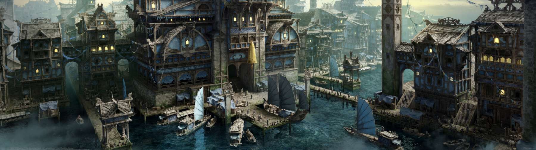 Fishermen's District Vol.2 townhall ultrawide achtergrond
