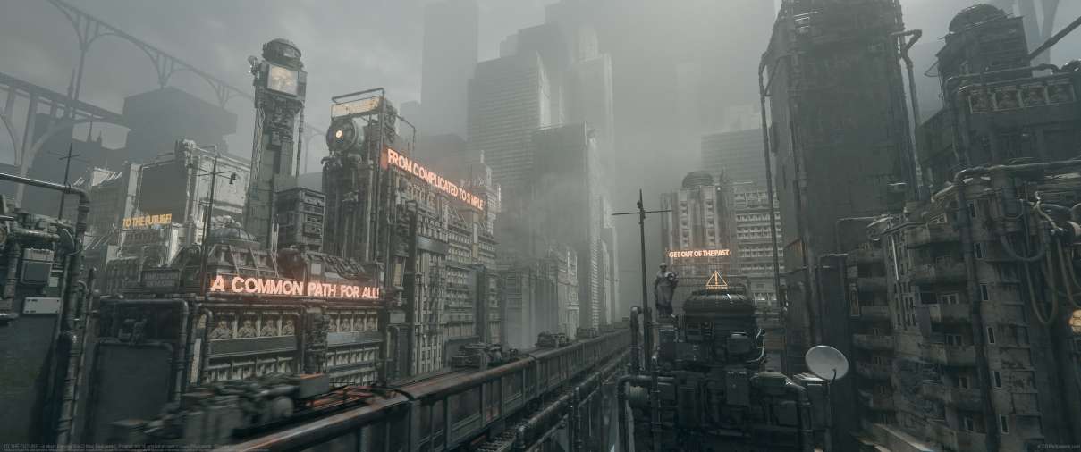 TO THE FUTURE - a short blender film ultrawide achtergrond
