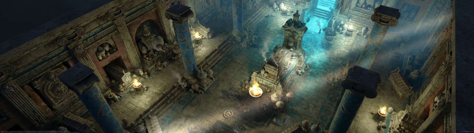 Titan Quest 2 - concept art Richman's tomb ultrawide achtergrond