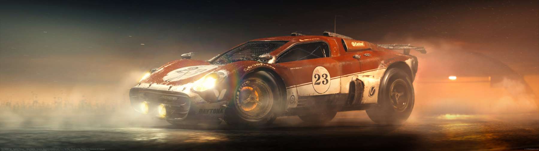 The Golden Lap - Daytona Genesis ultrawide achtergrond
