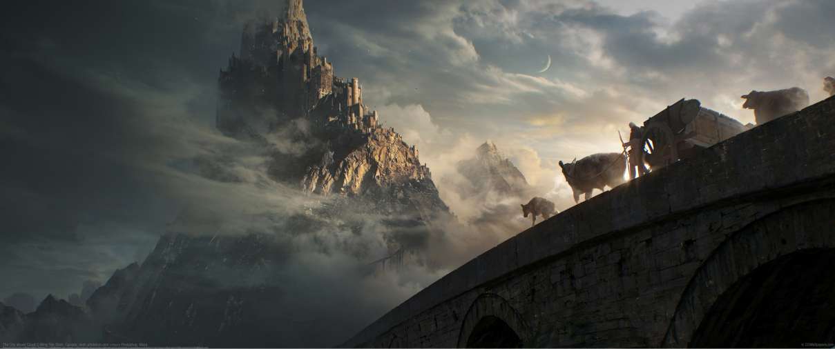 The City above Cloud ultrawide achtergrond