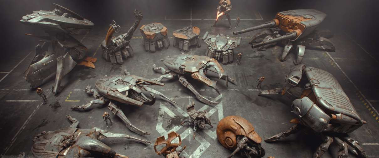 The discovered hangar ultrawide achtergrond