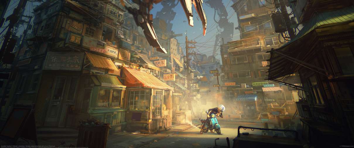 Scooter trouble ultrawide achtergrond