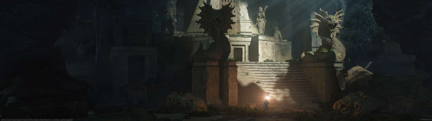 Temples Of The Dark Sun: Courtyard ultrawide achtergrond