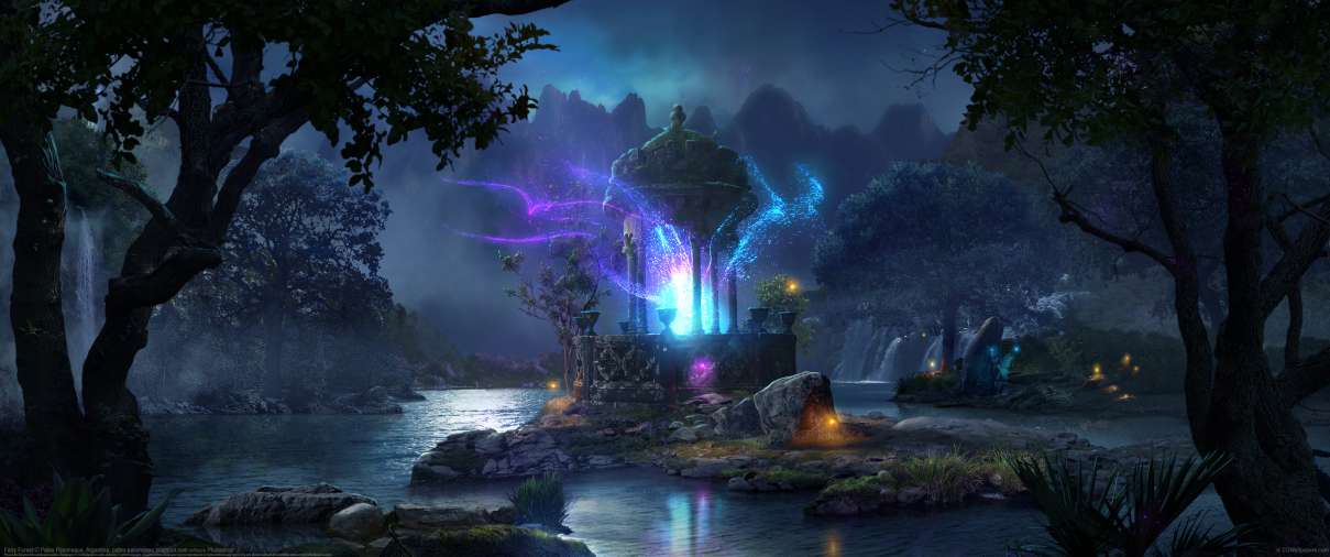 Fairy Forest ultrawide achtergrond