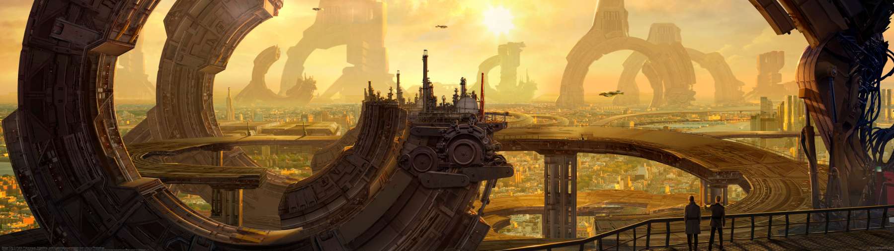 Rings City ultrawide achtergrond