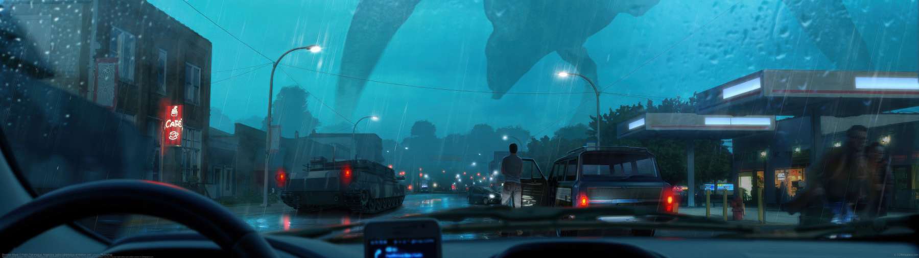Monster Attack ultrawide achtergrond