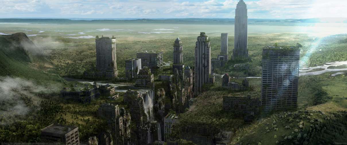 City Ruins ultrawide achtergrond