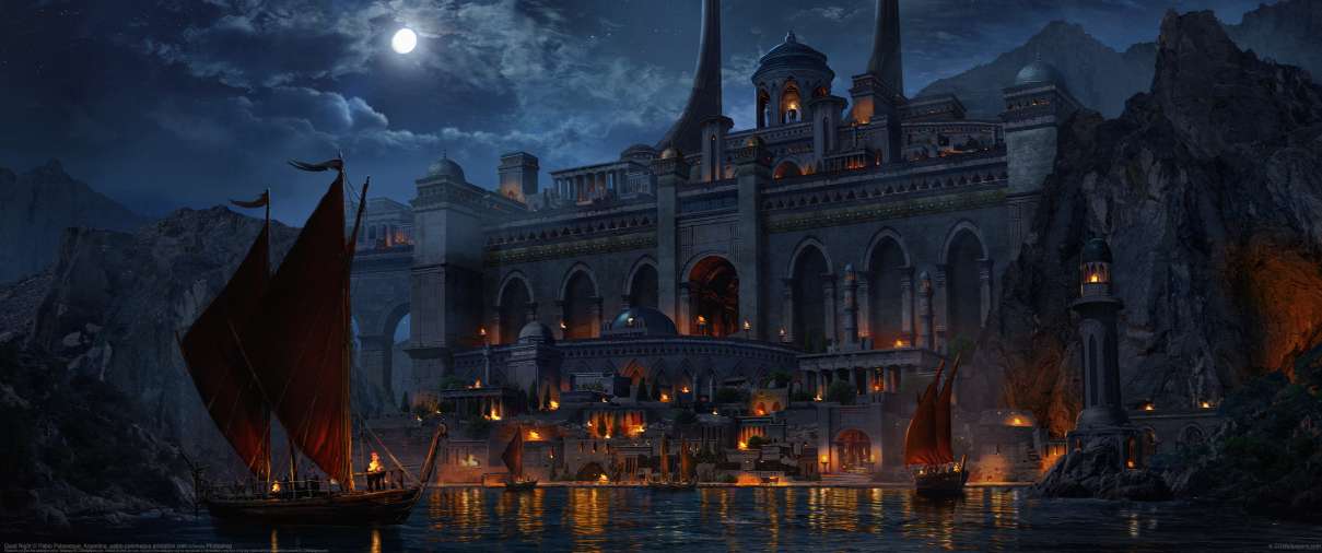 Quiet Night ultrawide achtergrond