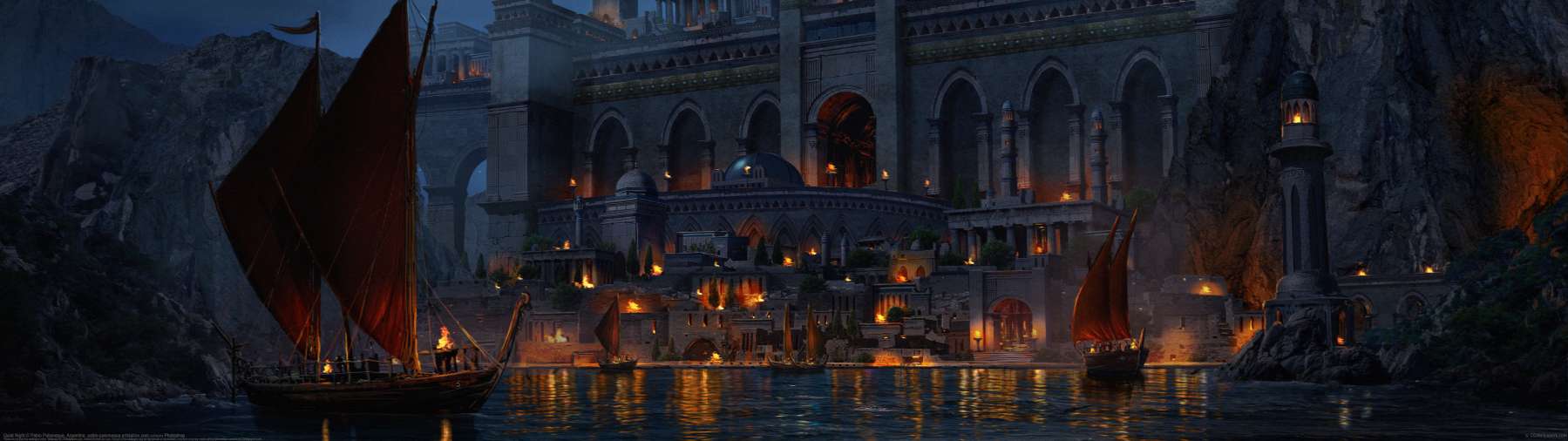 Quiet Night ultrawide achtergrond