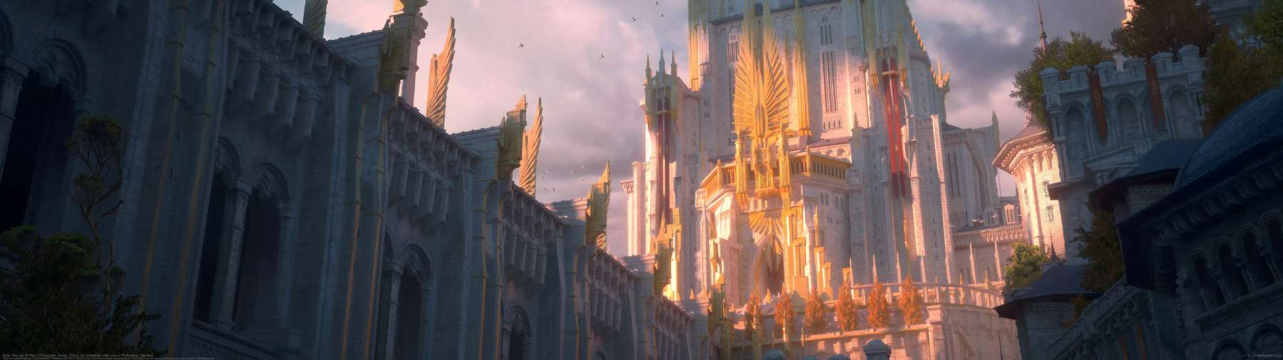 Soar-The city of Rise ultrawide achtergrond