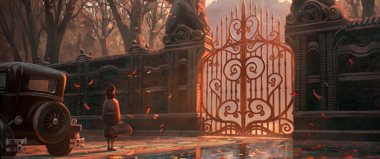 Entrance of the Manor ultrawide achtergrond