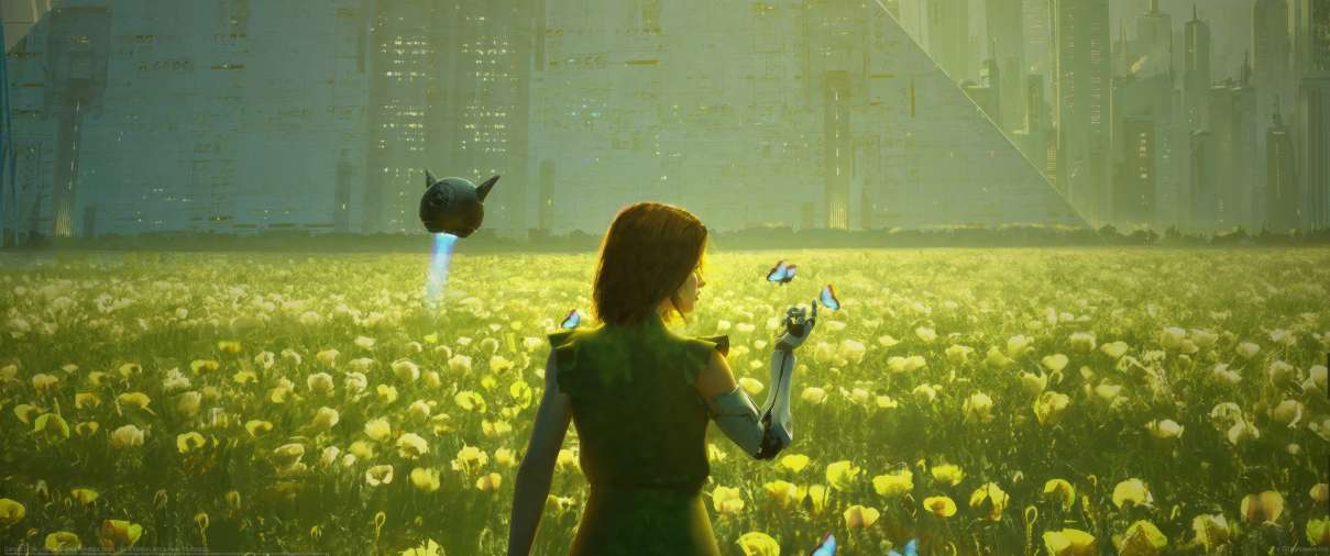 Canvas of life - Yellow ultrawide achtergrond