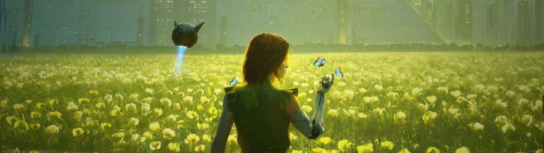 Canvas of life - Yellow ultrawide achtergrond