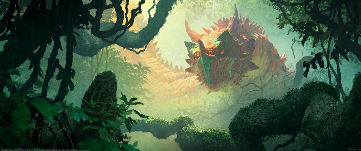 Elderscale Wurm ultrawide achtergrond