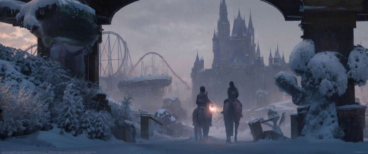 Last of us 2 Disney theme park (fan work) ultrawide achtergrond