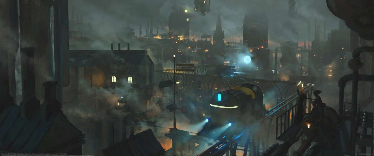 An-Laenort - Rooftops ultrawide achtergrond