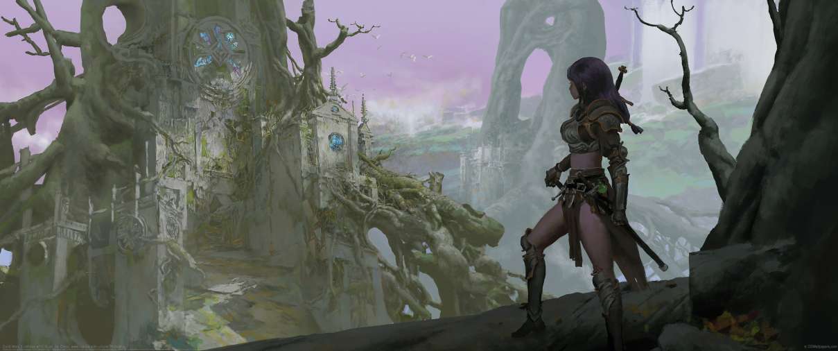 Guild Wars 2 concept art ultrawide achtergrond