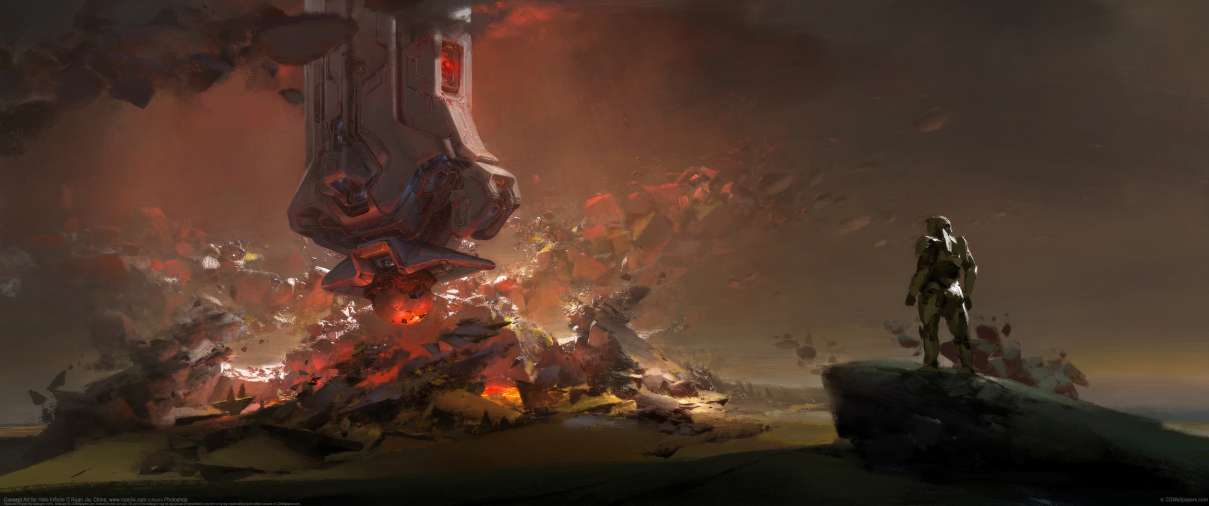 Concept Art for Halo Infinite ultrawide achtergrond