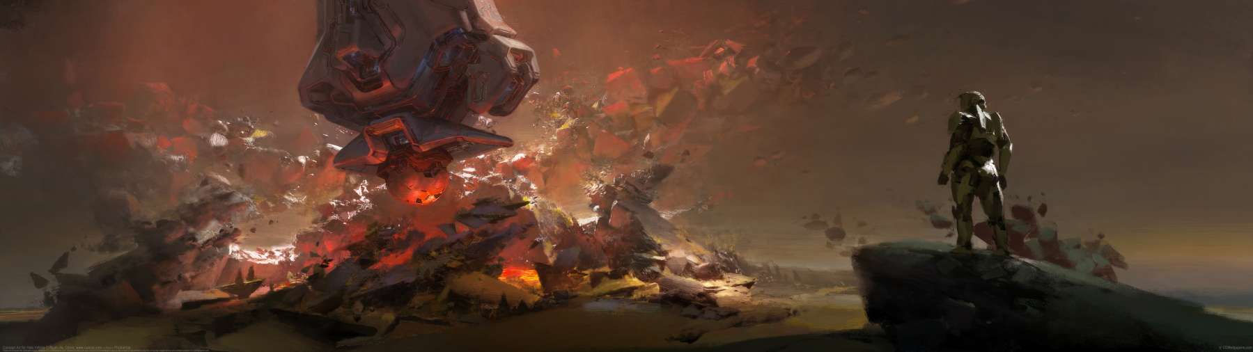 Concept Art for Halo Infinite ultrawide achtergrond