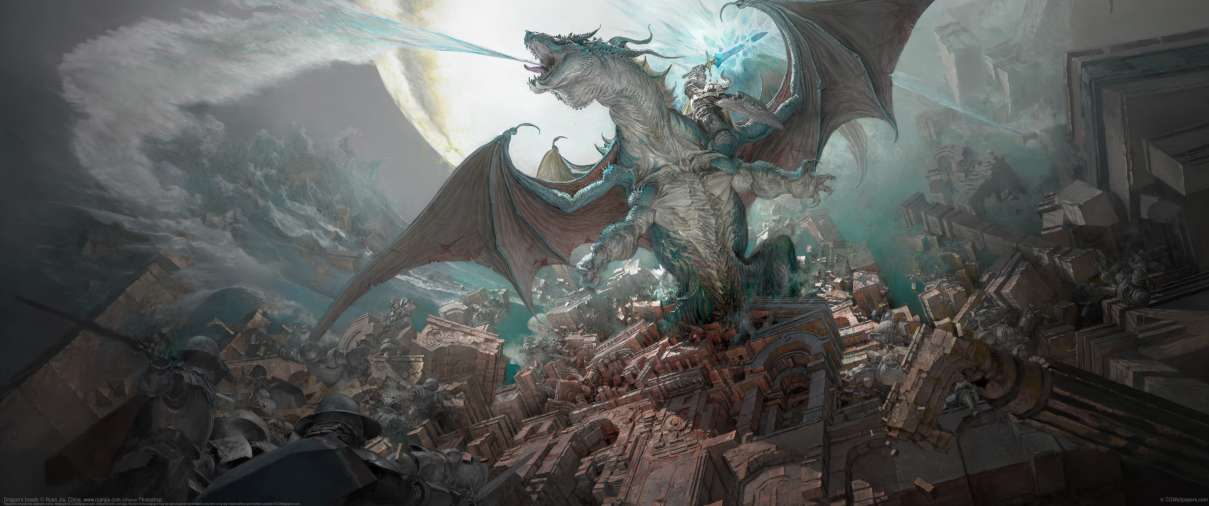 Dragon's breath ultrawide achtergrond