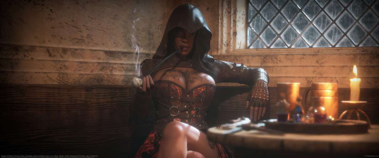 Assasin Onnikfa ultrawide achtergrond