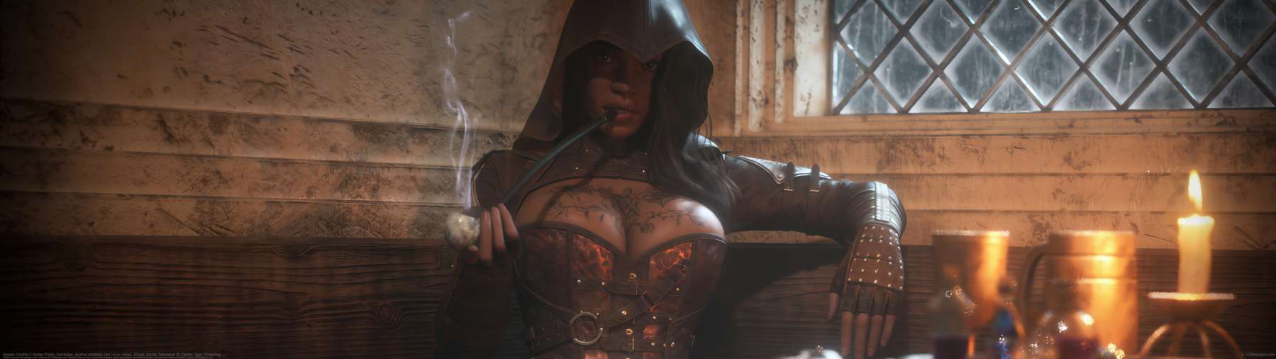 Assasin Onnikfa ultrawide achtergrond