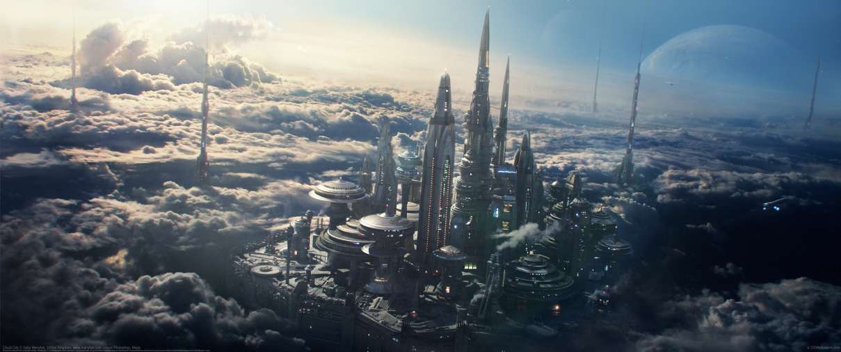 Cloud City ultrawide achtergrond