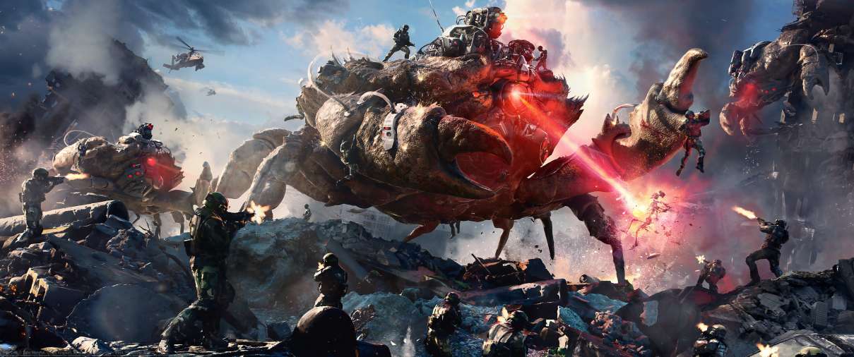Holy Crab ultrawide achtergrond
