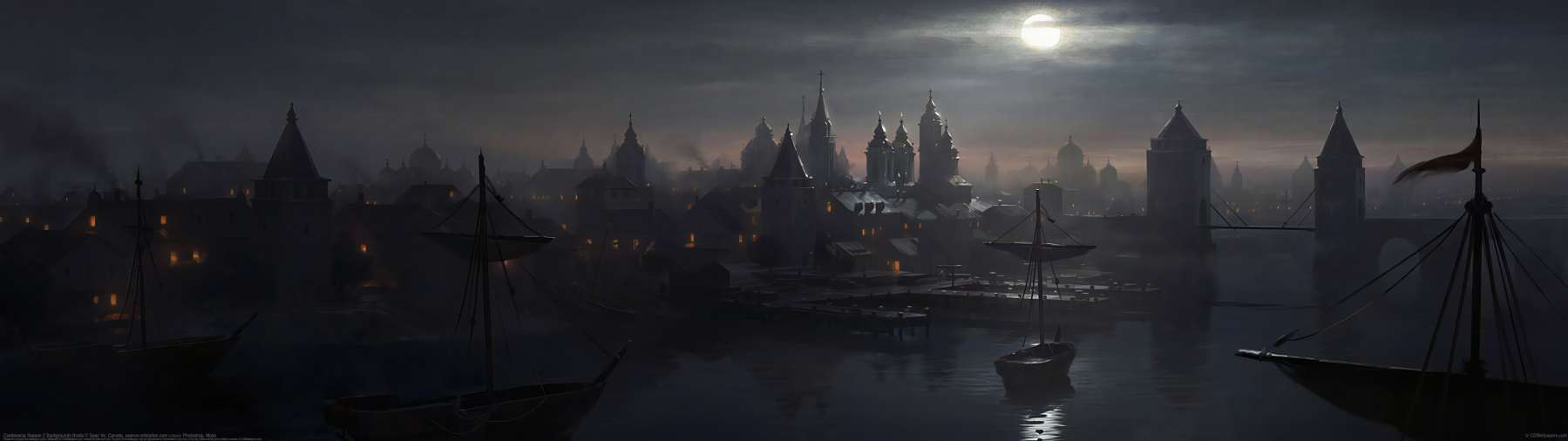 Castlevania season 2 backgrounds: Braila ultrawide achtergrond