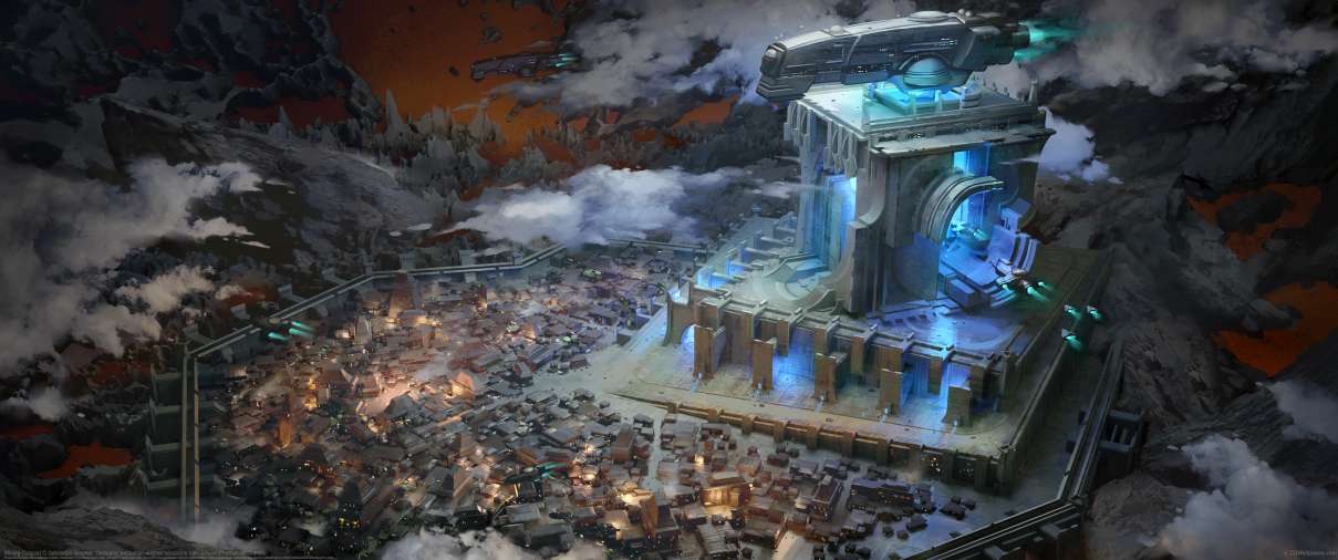 Mining Outpost ultrawide achtergrond