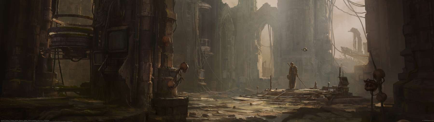 Ruined Temple ultrawide achtergrond