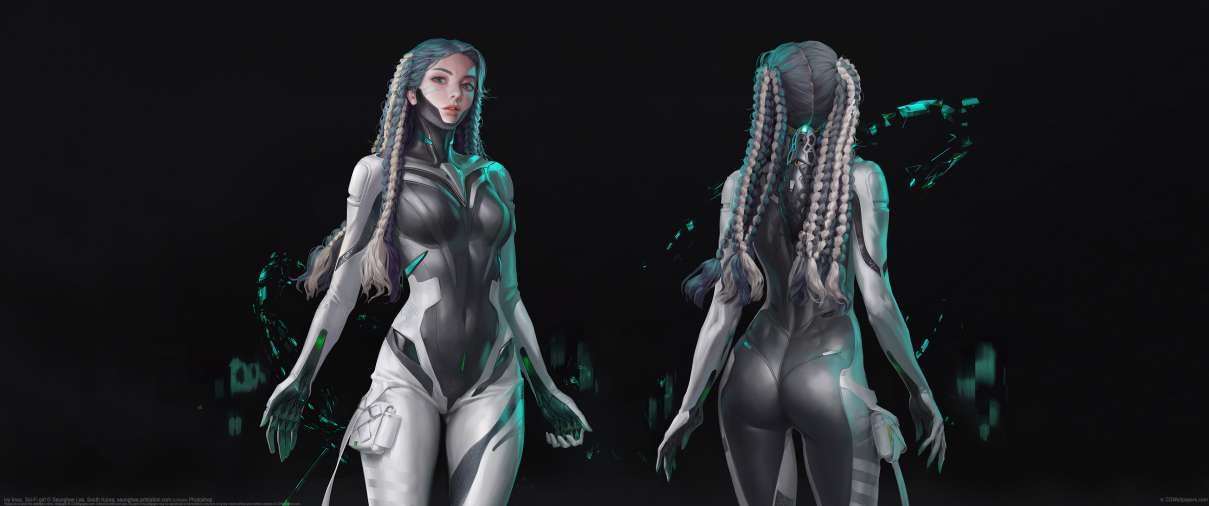 Ivy knox, Sci-Fi girl ultrawide achtergrond