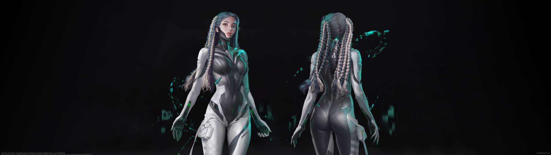 Ivy knox, Sci-Fi girl ultrawide achtergrond