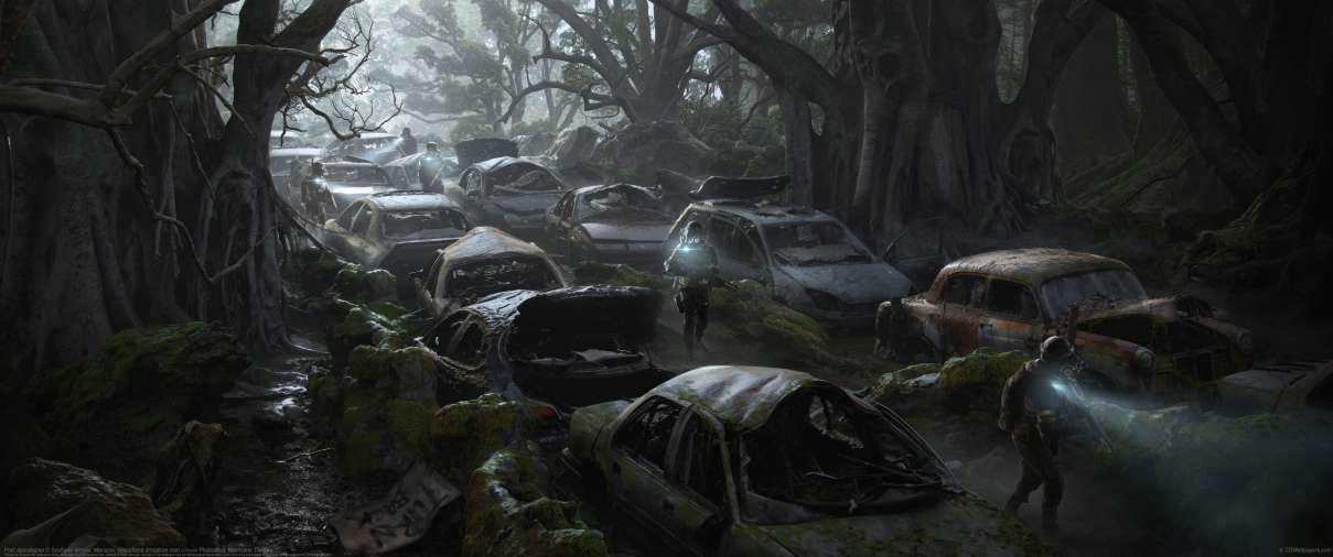 Post apocalypse ultrawide achtergrond