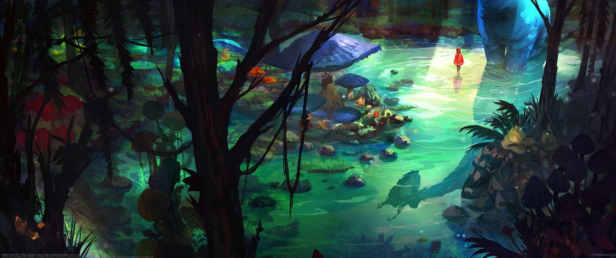 Magic Swamp ultrawide achtergrond