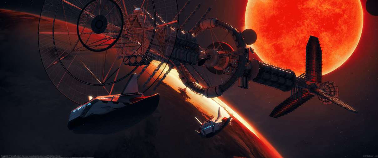 Trappist-E ultrawide achtergrond