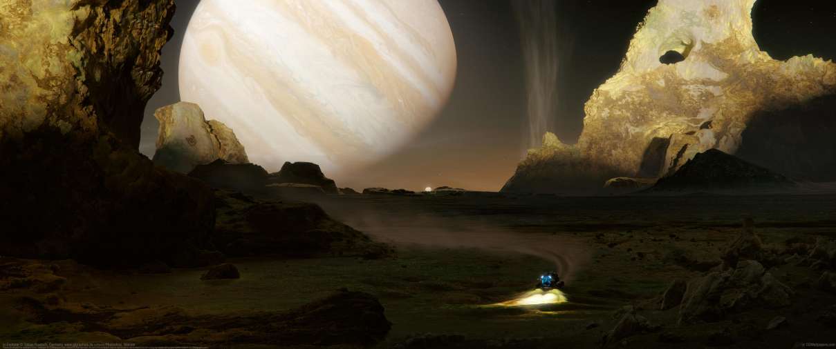 Io Explorer ultrawide achtergrond