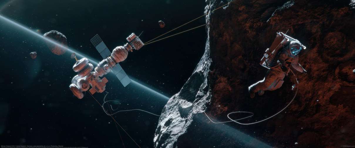 Mining Outpost EVA ultrawide achtergrond