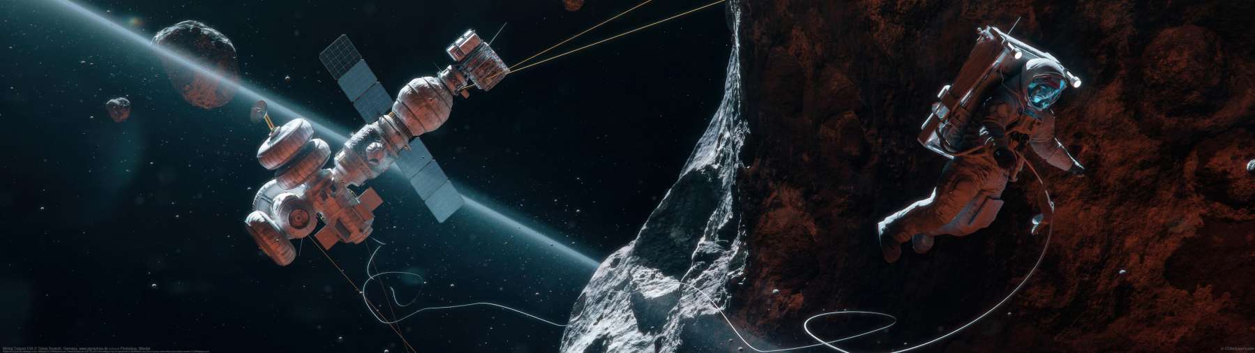 Mining Outpost EVA ultrawide achtergrond