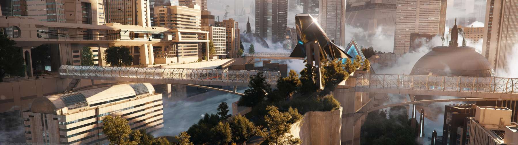 Cloud City ultrawide achtergrond