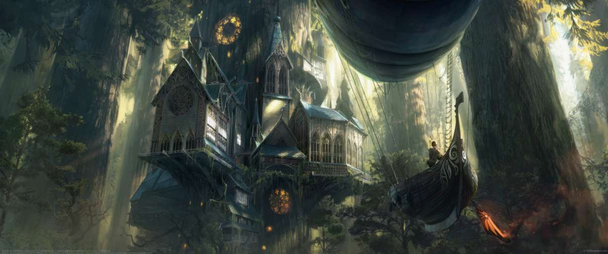Arrival at Svetoslav Sanctuary ultrawide achtergrond