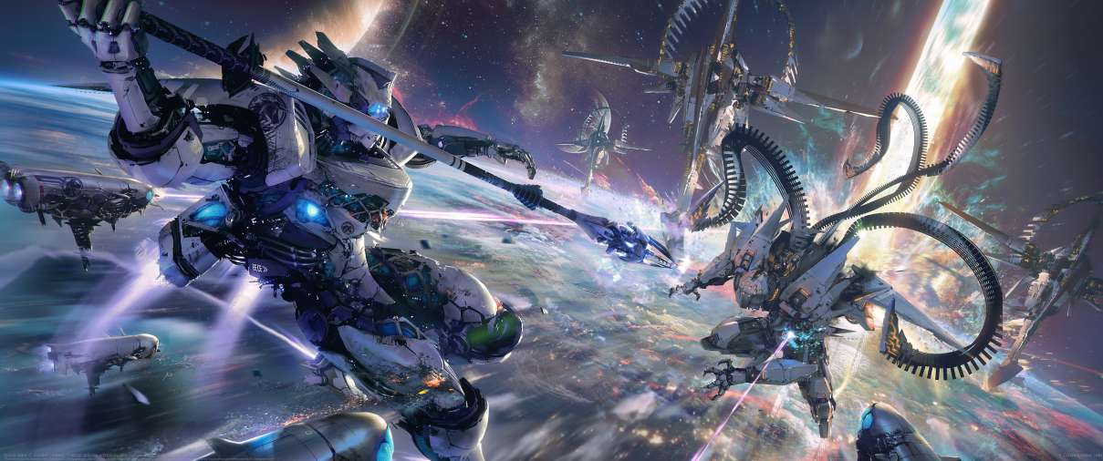 Space ware ultrawide achtergrond