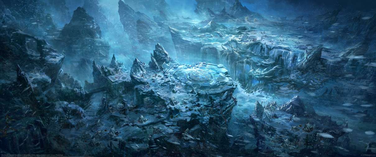 The Snow Capped Mountains ultrawide achtergrond