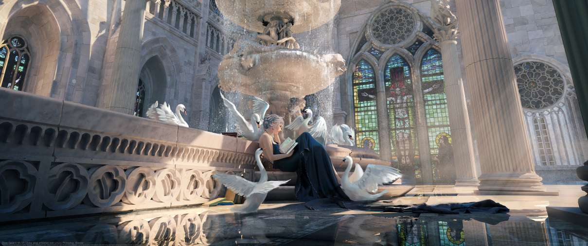 Black Swan ultrawide achtergrond